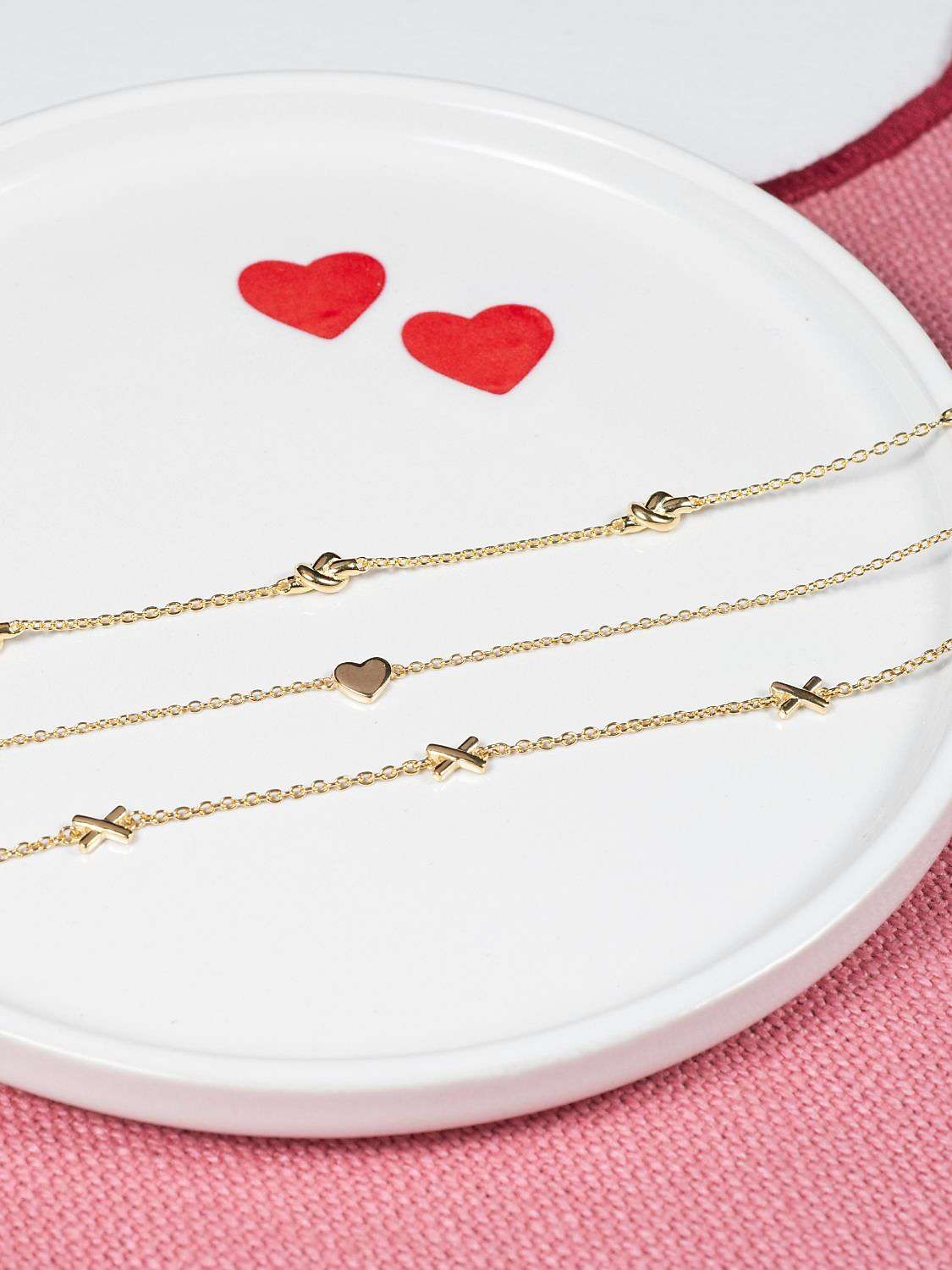Buy Auree Verona Full Heart Chain Bracelet, Gold Online at johnlewis.com