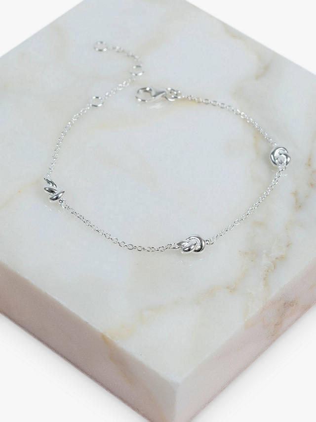 Auree St Ives Nautical Knot Chain Bracelet, Silver