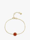 Auree Barcelona Birthstone Vermeil Bracelet, Carnelian - July