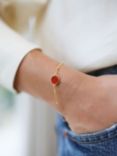 Auree Barcelona Birthstone Vermeil Bracelet, Carnelian - July