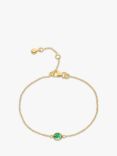 Auree Hampton Gold Vermeil Bracelet, Gold/Emerald