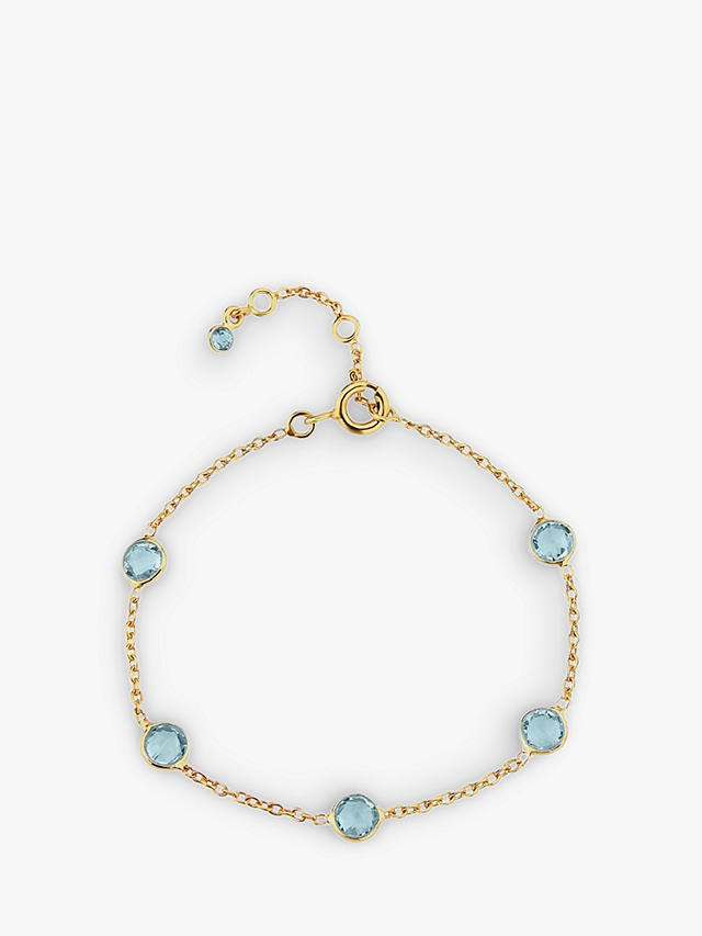 Auree Antibes Blue Topaz Bracelet, Gold