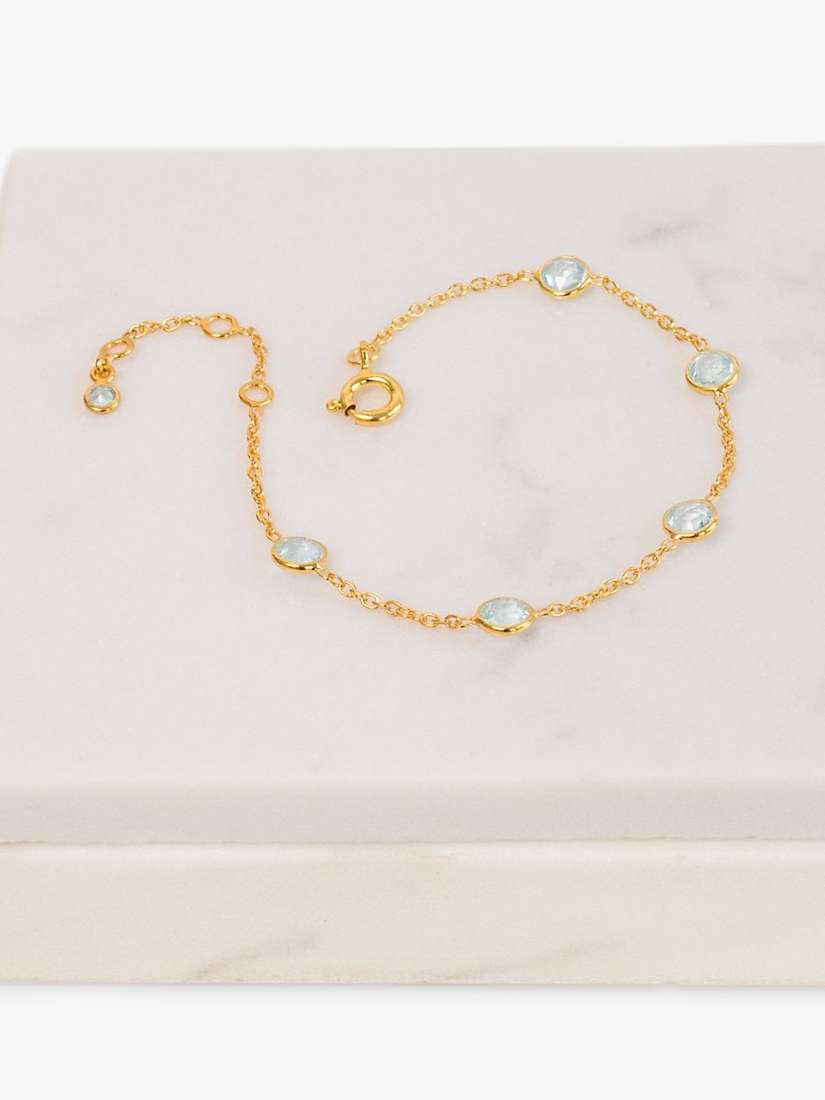 Buy Auree Antibes Blue Topaz Bracelet, Gold Online at johnlewis.com