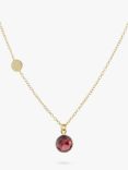 Auree Salina Garnet Necklace, Gold