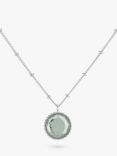 Auree Barcelona Birthstone Sterling Silver Necklace, Green Amethyst - August