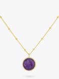 Auree Barcelona Birthstone Vermeil Necklace, Amethyst - February