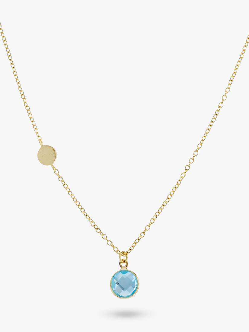 Buy Auree Salina Blue Topaz Necklace, Gold Online at johnlewis.com