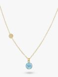 Auree Salina Blue Topaz Necklace, Gold