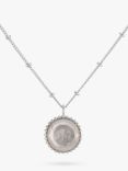 Auree Barcelona Birthstone Sterling Silver Necklace, Rose Quartz - October