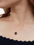 Auree Barcelona Birthstone Sterling Silver Necklace, Garnet - January