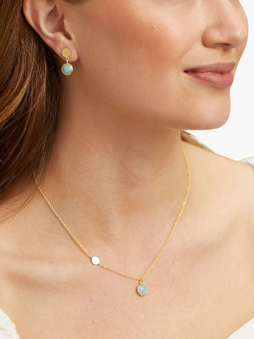 Buy Auree Salina Amazonite Necklace, Gold Online at johnlewis.com