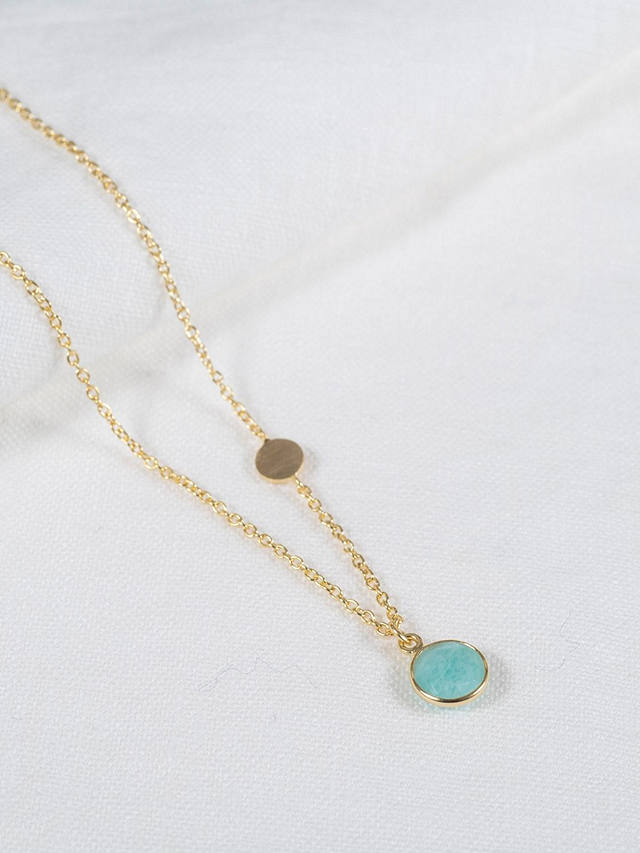 Auree Salina Amazonite Necklace, Gold