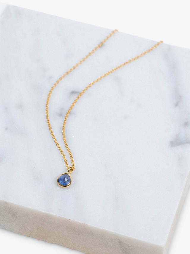 Auree Hampton Gold Vermeil Pendant Necklace, Gold/Sapphire