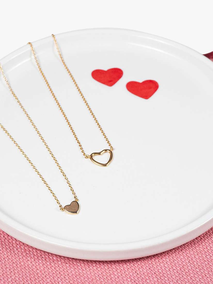 Buy Auree Verona Love Heart Pendant Necklace, Gold Online at johnlewis.com