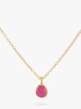 Auree Hampton Gold Vermeil Pendant Necklace, Gold/Ruby