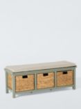 John Lewis Rubberwood Shoe Storage Bench, Sage