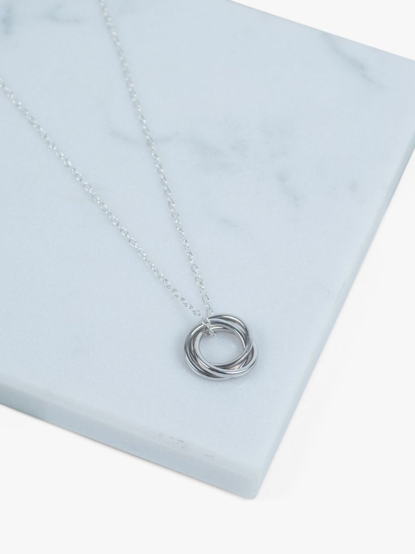 Buy Auree Knightsbridge Russian Wedding Ring Pendant Necklace, Silver Online at johnlewis.com