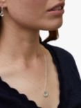 Auree Barcelona Personalised Birthstone Sterling Silver Beaded Pendant Necklace, Green Amethyst - August