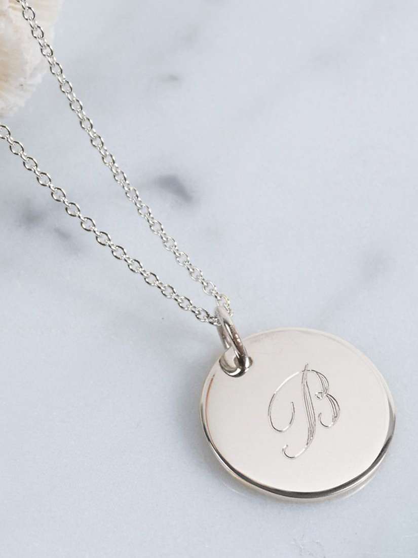 Buy Auree Pembroke Personalisable Sterling Silver Pendant Necklace, Silver Online at johnlewis.com