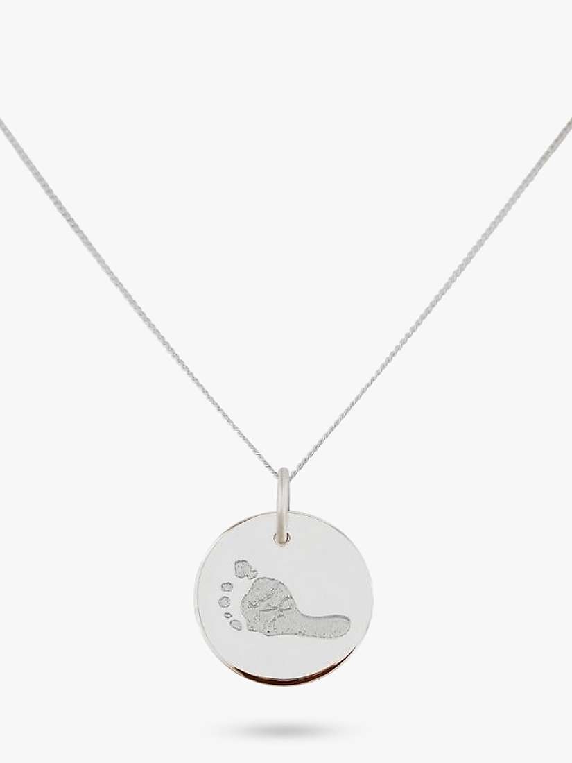 Buy Auree Bellevue Personalised Footprint Pendant Necklace Online at johnlewis.com