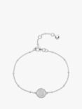 Auree Barcelona Personalised Birthstone Sterling Silver Beaded Chain Bracelet