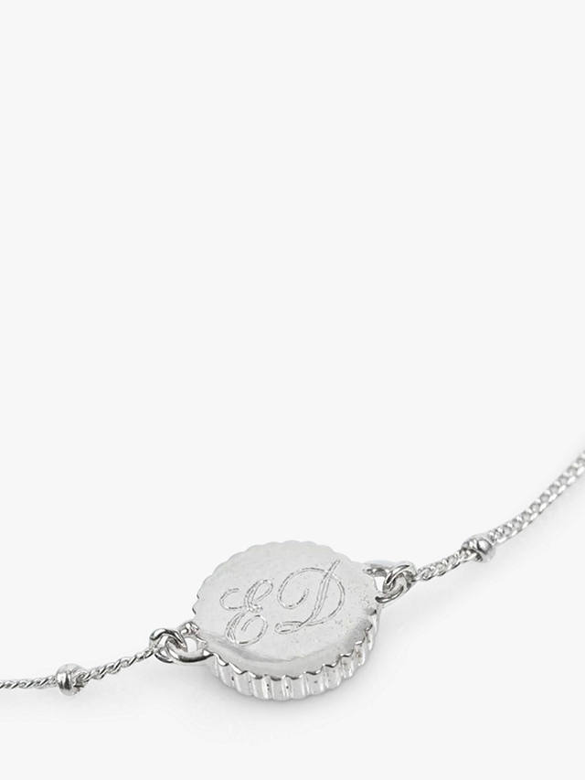 Auree Barcelona Personalised Birthstone Sterling Silver Beaded Chain Bracelet, Garnet - January
