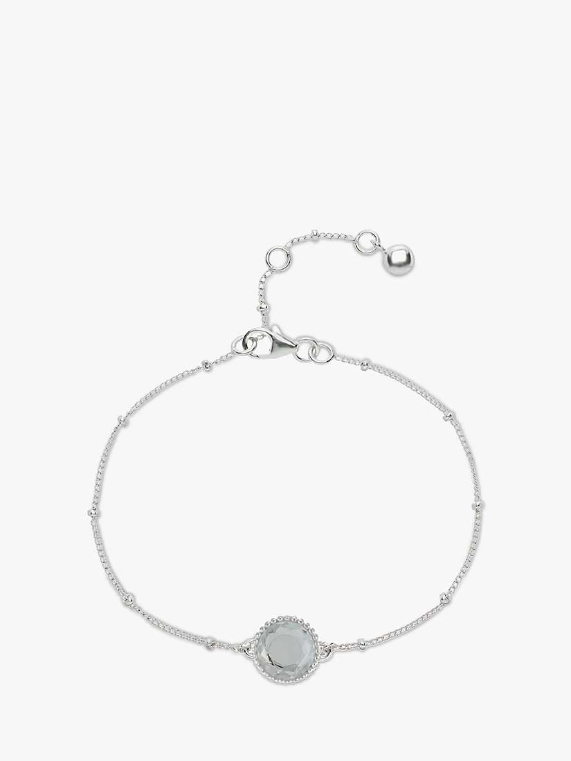 Buy Auree Barcelona Personalised Birthstone Sterling Silver Beaded Chain Bracelet Online at johnlewis.com