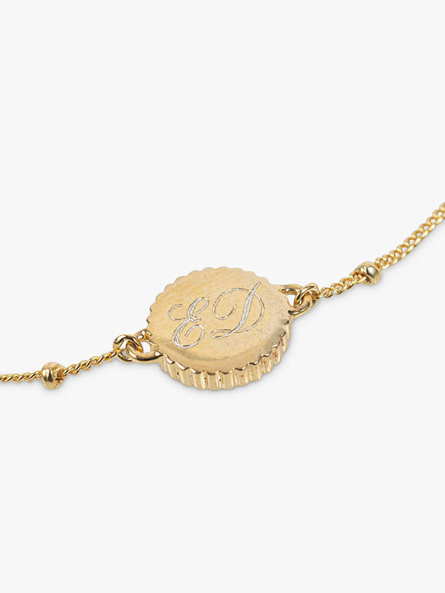 Auree Barcelona Personalised Birthstone Gold Vermeil Beaded Chain Bracelet, Carnelian - July