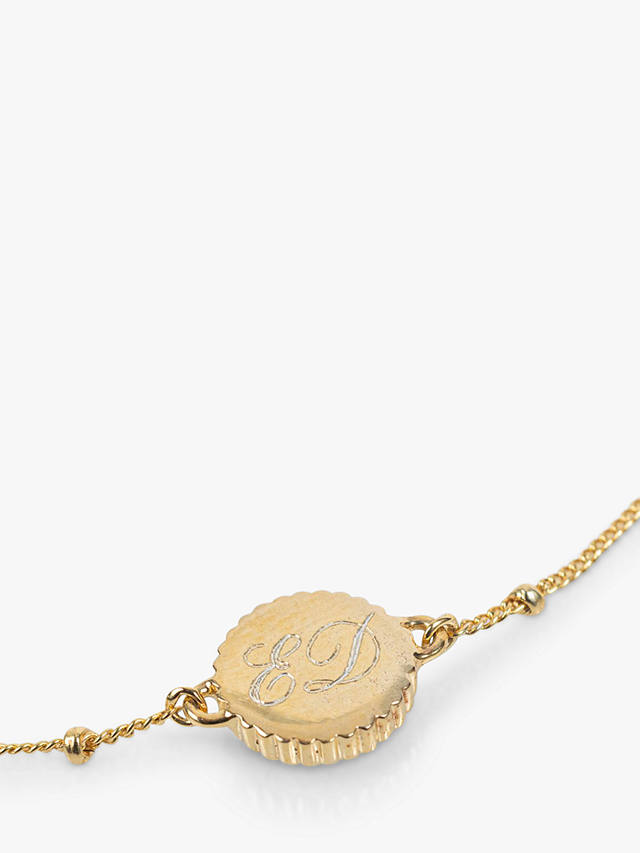 Auree Barcelona Personalised Birthstone Gold Vermeil Beaded Chain Bracelet, Moonstone - June