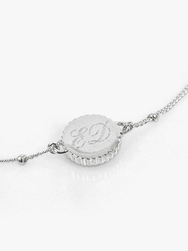 Auree Barcelona Personalised Birthstone Sterling Silver Beaded Chain Bracelet, Rose Quartz - October