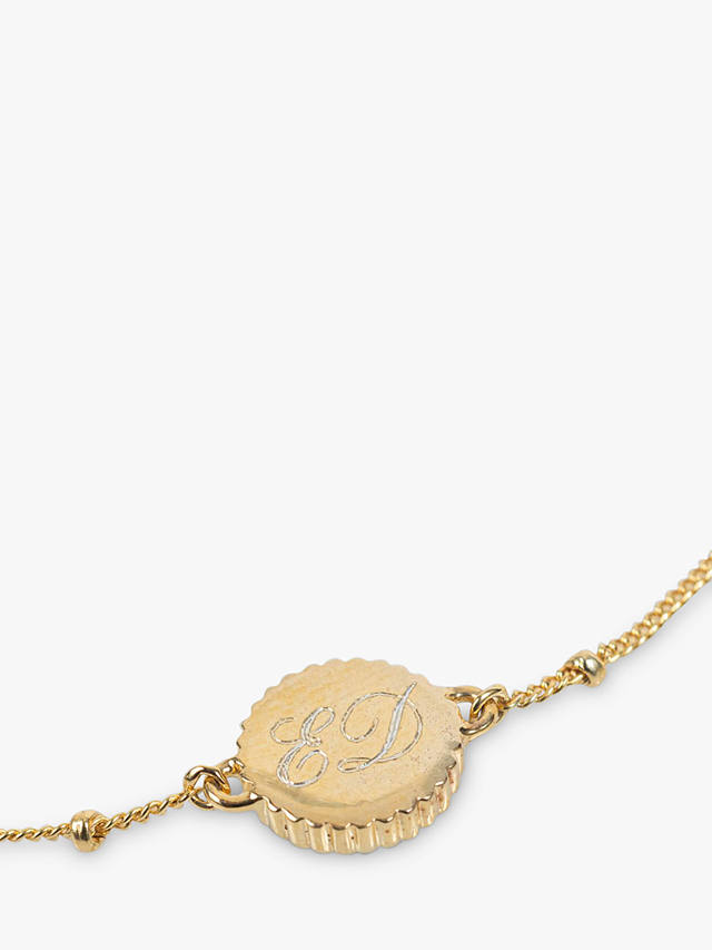 Auree Barcelona Personalised Birthstone Gold Vermeil Beaded Chain Bracelet, Garnet - January