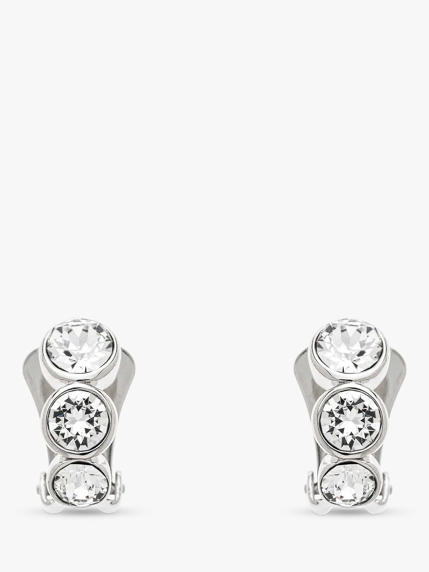 Buy Emma Holland Trio Crystal Clip-On Earrings, Silver Online at johnlewis.com