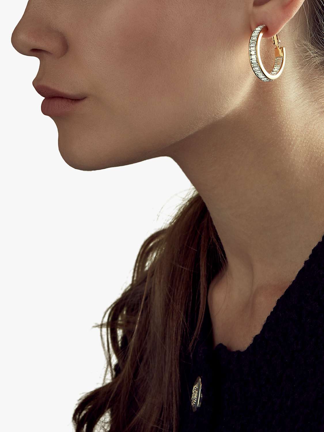 Buy Emma Holland Baguette Crystal Clip-On Earrings, Gold Online at johnlewis.com