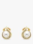 Emma Holland Faux Pearl Curve Clip-On Earrings