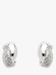 Emma Holland Crystal Twist Clip-On Earrings, Platinum