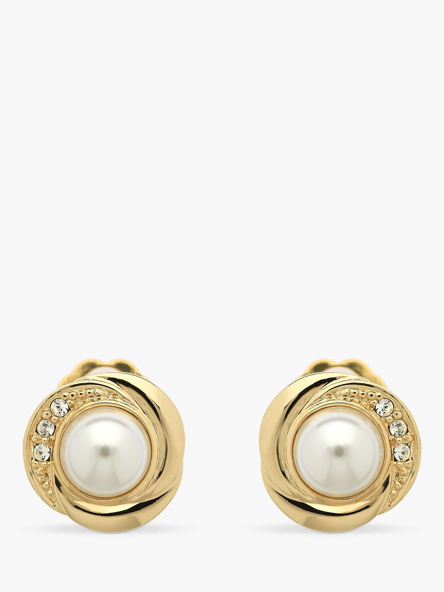 Buy Emma Holland Faux Pearl and Crystal Clip-On Earrings, Gold Online at johnlewis.com