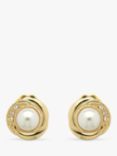 Emma Holland Faux Pearl and Crystal Clip-On Earrings, Gold