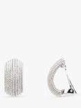 Emma Holland Textured Curve Clip-On Earrings, Silver
