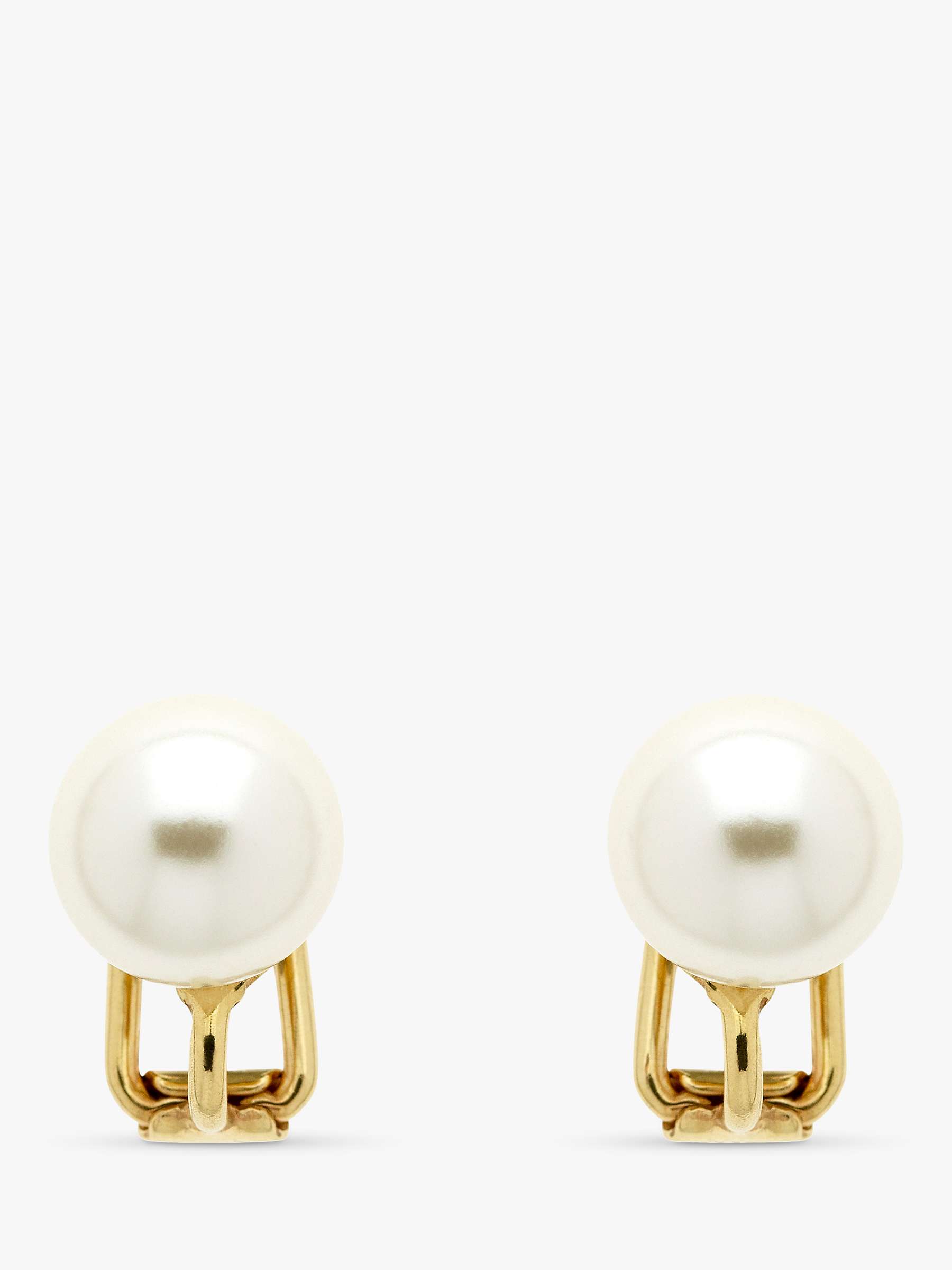 Buy Emma Holland Faux Pearl Clip-On Earrings, Cream/Gold Online at johnlewis.com