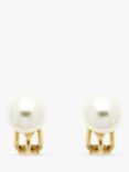Emma Holland Faux Pearl Clip-On Earrings, Cream/Gold