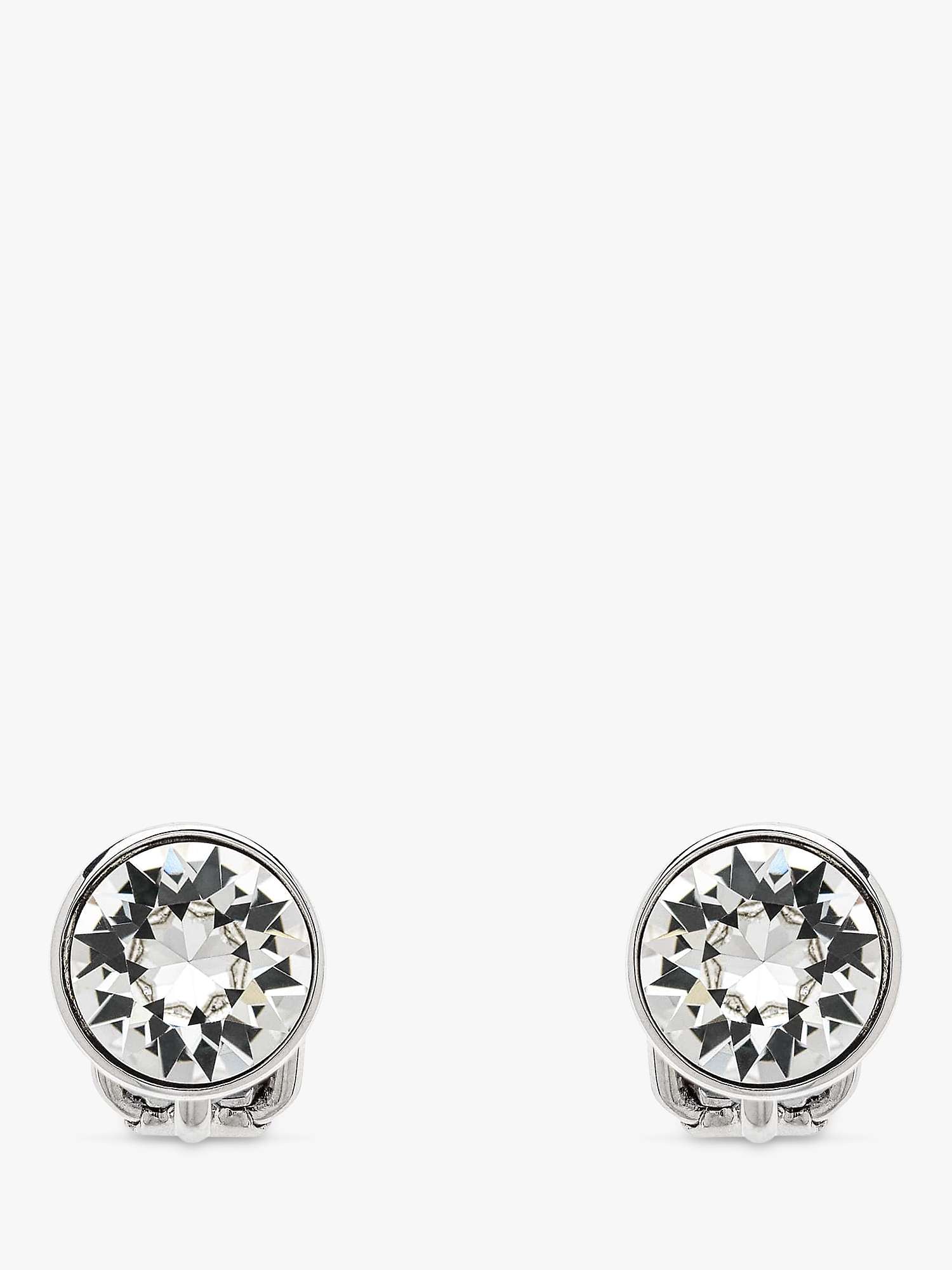 Buy Emma Holland Crystal Stud Clip-On Earrings, Silver Online at johnlewis.com