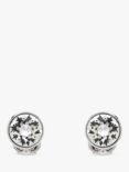 Emma Holland Crystal Stud Clip-On Earrings, Silver