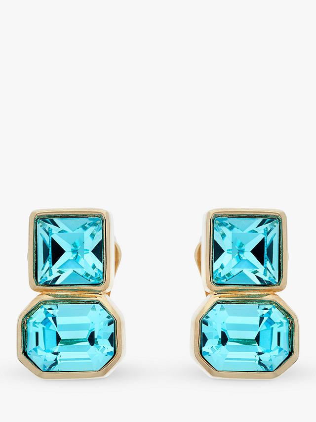 Emma Holland Crystal Clip-On Earrings, Blue
