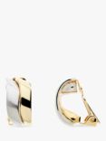 Emma Holland Curved Wave Clip-On Earrings, Gold/Silver