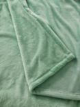 John Lewis ANYDAY Fleece Throw, Mist Green