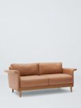 John Lewis Wing Medium 2 Seater Sofa, Matt Tan Leather