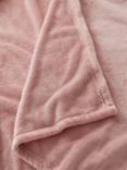 John Lewis ANYDAY Fleece Throw, Pale Pink