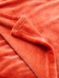 John Lewis ANYDAY Fleece Throw, Burnt Orange