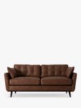 Swyft Model 10 Medium 2 Seater Sofa, Dark Leg, Faux Leather Chestnut