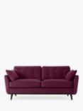 Swyft Model 10 Medium 2 Seater Sofa, Dark Leg, Eco Velvet Damson